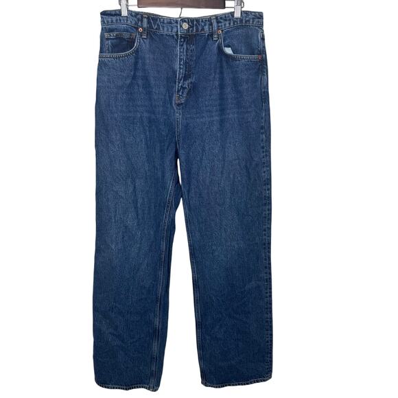 Reformation Wilder High Rise Wide Leg Jeans Size 31 Blue Tencel Cotton Denim - Picture 1 of 10